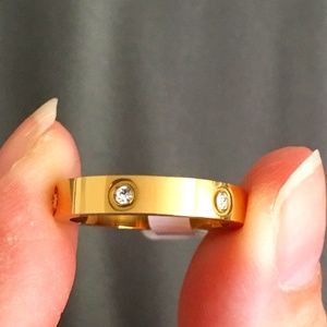 Titanium Steel Couple Ring/CARTIER STYLE !! NEW !!